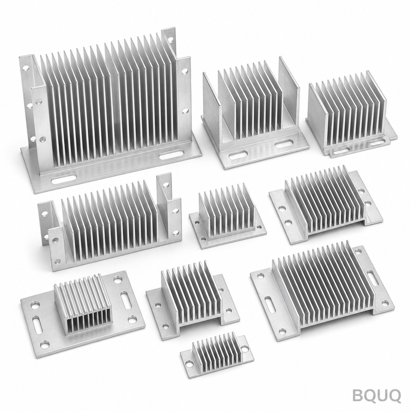 Custom Aluminum Heatsink with Mounting Base | Prec