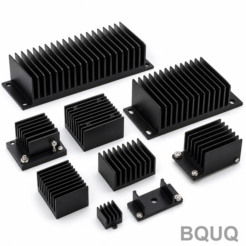 BQUQ Black Anodized Aluminum Heatsink Collection f