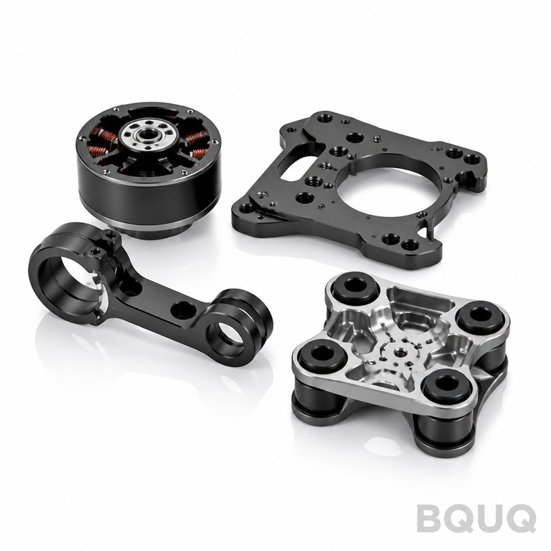 BQUQ Cnc Machined Drone Gimbal Parts – 5µm Tolerance, 15-Day Lead Time