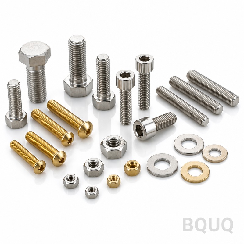 BQUQ CNC Machined Threaded Fasteners Bolts Screws 