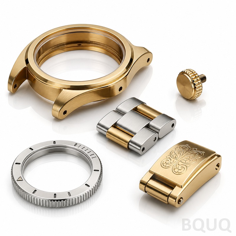 Precision CNC Machined Watch Case Parts in Brass |