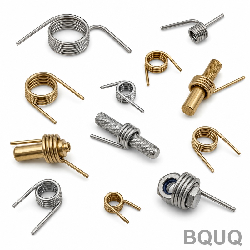 Custom Copper Buckle Shaft Torsion Springs | Preci