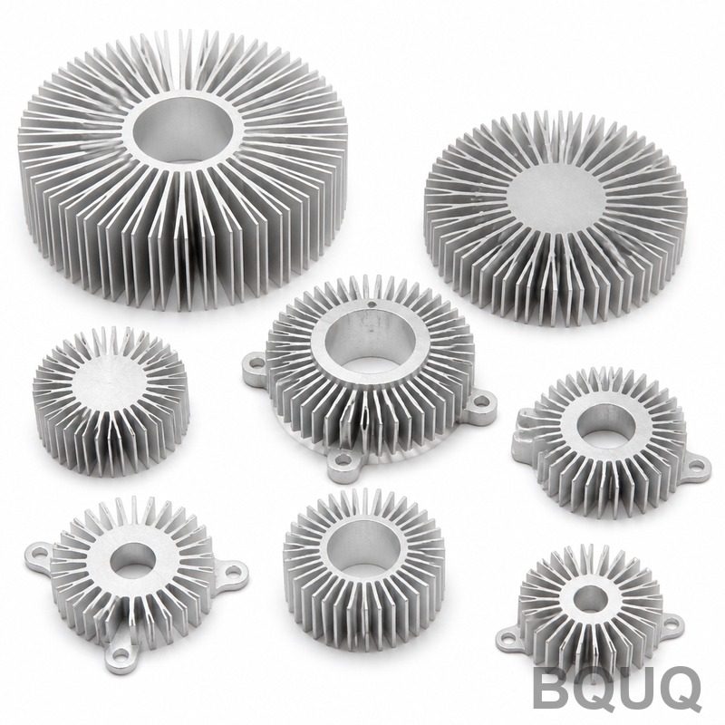 Custom Round Radial Aluminum Heatsinks