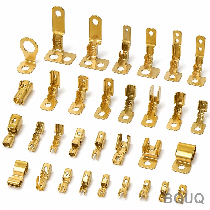 BQUQ Stamped Brass Electrical Terminals Contacts C