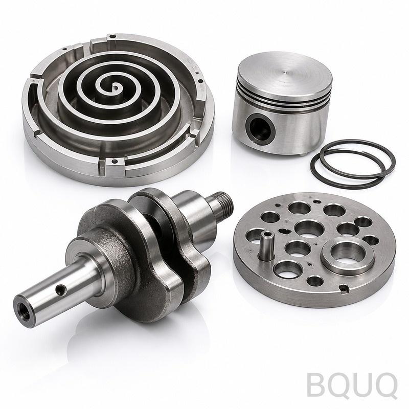 Precision CNC Machined Compressor Scroll Parts | C