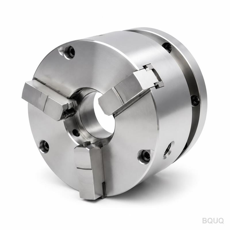 BQUQ CNC Machined Pneumatic Collet Chuck 3 Jaw Through Hole Auto Lathe