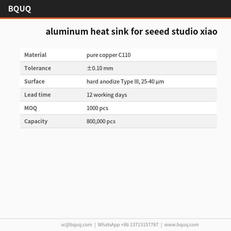 aluminum heat sink for seeed studio xiao