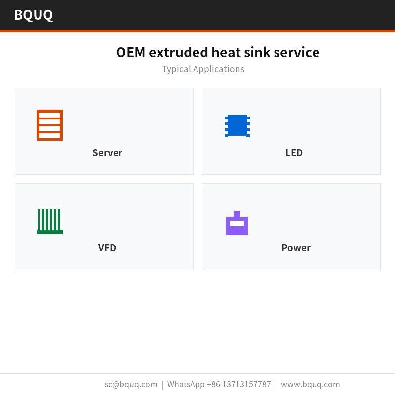 OEM extruded heat sink service