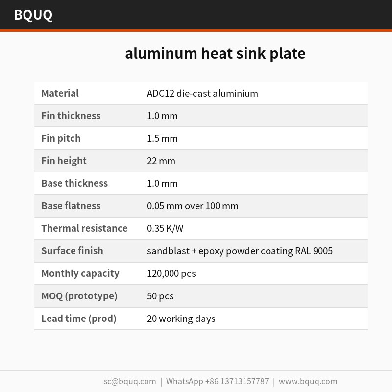 aluminum heat sink plate