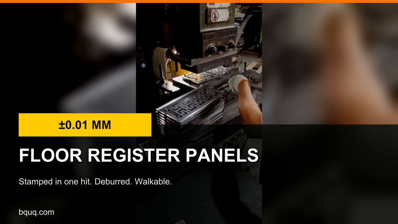 Stamped Floor Register Panels | Custom Air Vent Covers, Walkable Steel