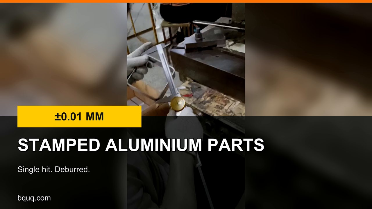 Stamped Aluminium Parts | Single Hit Pressing, Deburred, 100% Inspected
